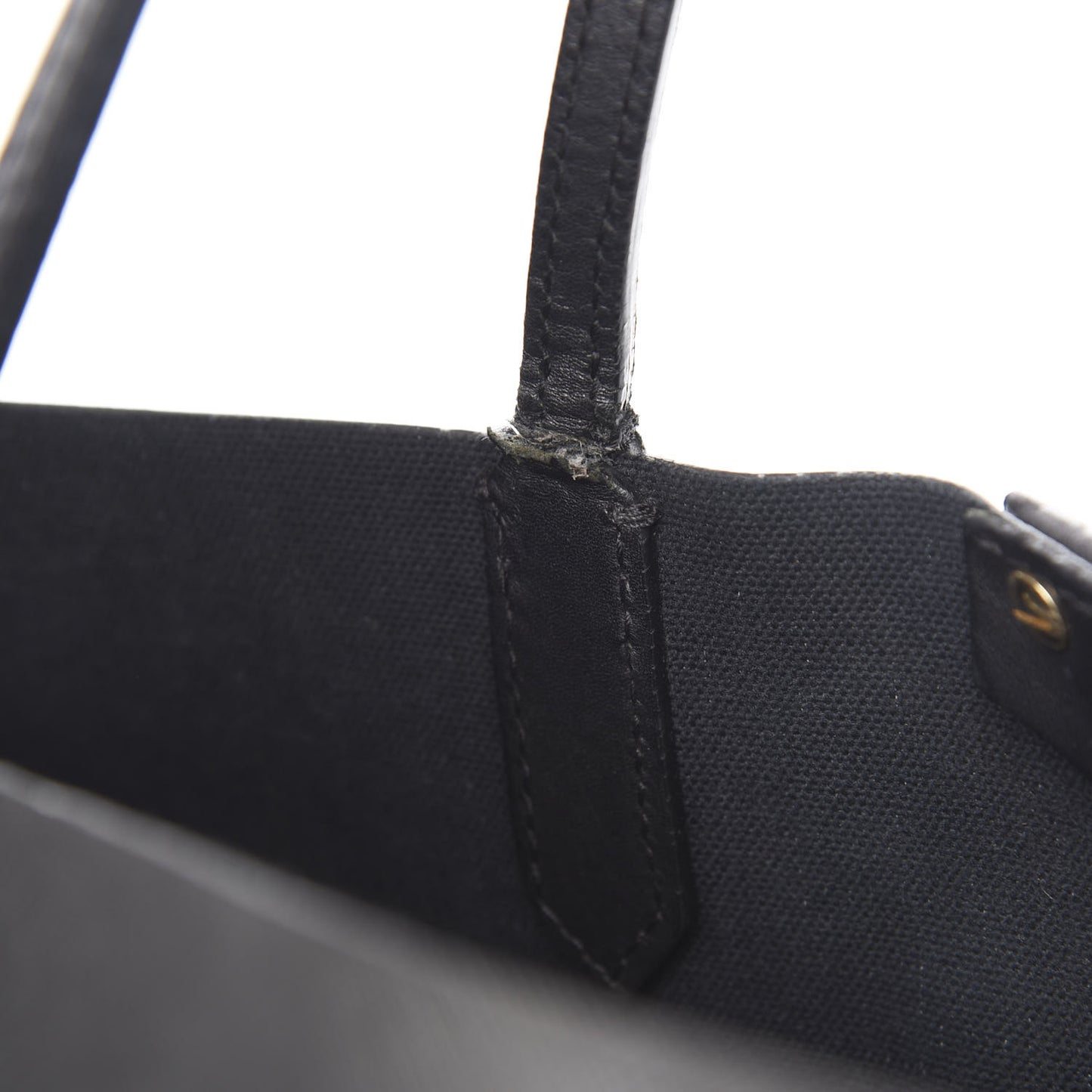 Textured Coated Canvas Rottweiler Pint Large Antigona Tote Black