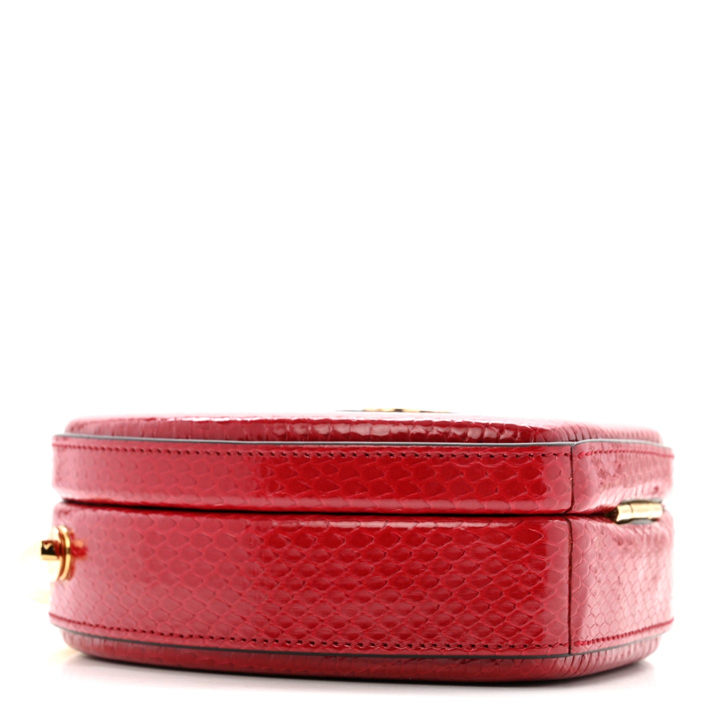 Snakeskin Broadway Mini Heart Top Handle Bag Rasberry Candy