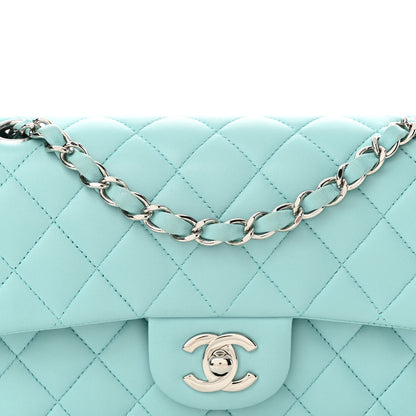 Chanel Lambskin Quilted Small Double Flap Light Blue 8 of 15