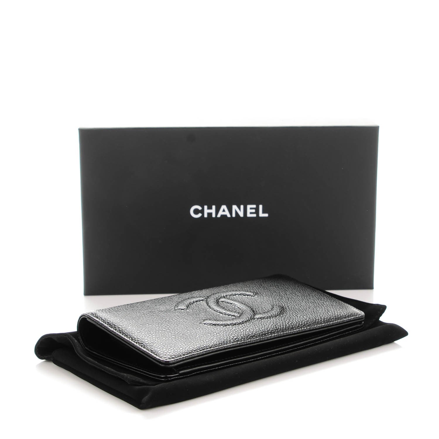Chanel Caviar Timeless CC Yen Wallet Black 4 of 7