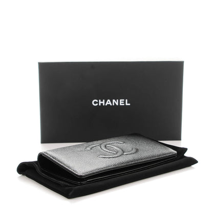 Chanel Caviar Timeless CC Yen Wallet Black 4 of 7