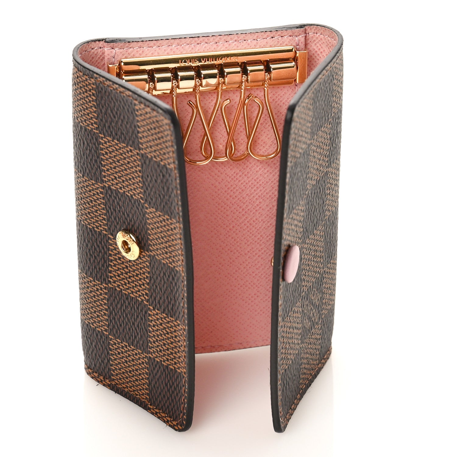 Louis Vuitton Damier Ebene Multicles 6 Key Holder Rose Ballerine 5 of 9