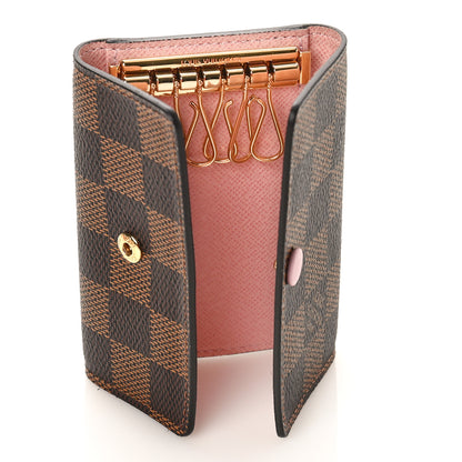 Louis Vuitton Damier Ebene Multicles 6 Key Holder Rose Ballerine 5 of 9