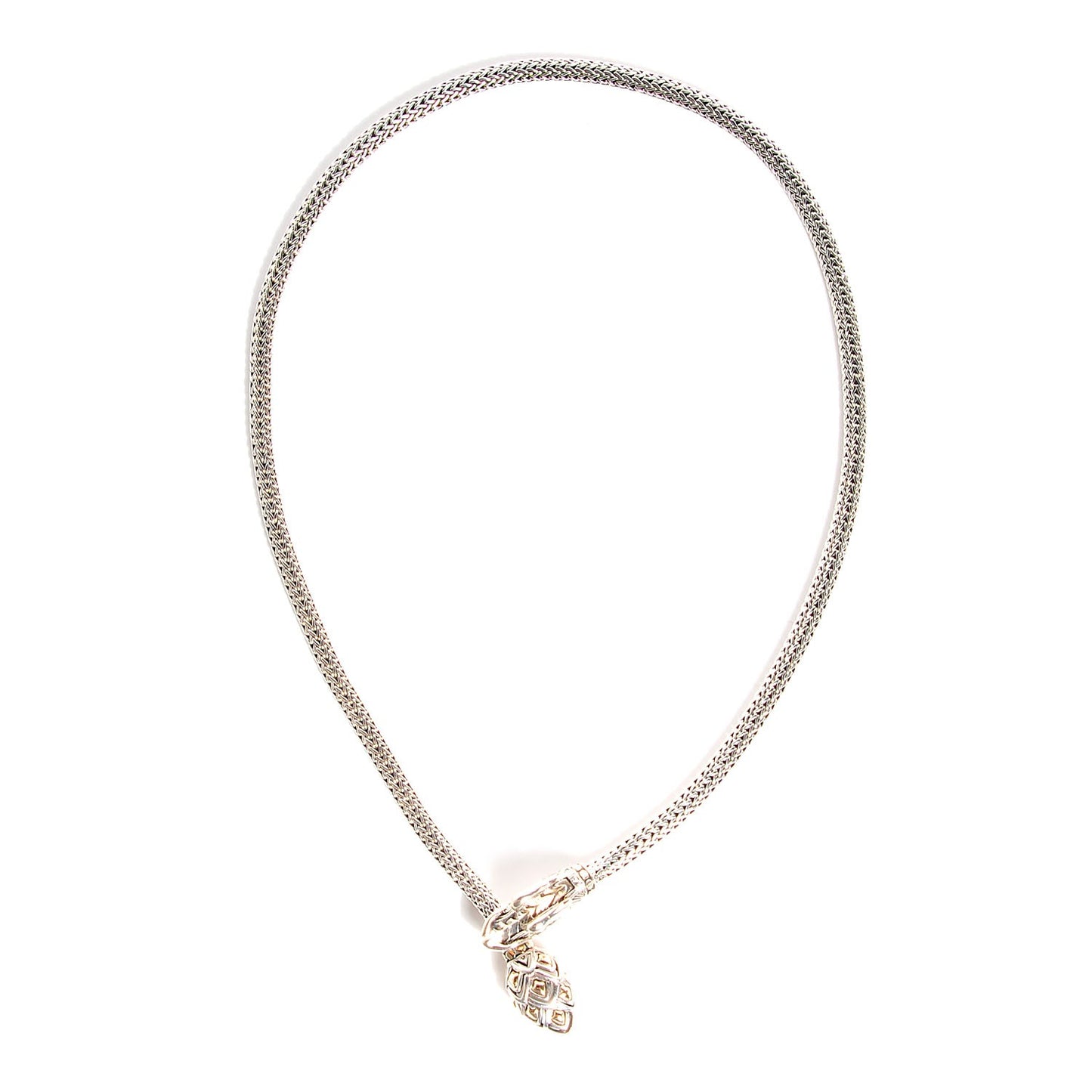 Sterling Silver 18K Gold 20 inch Legends Naga Dragon Necklace