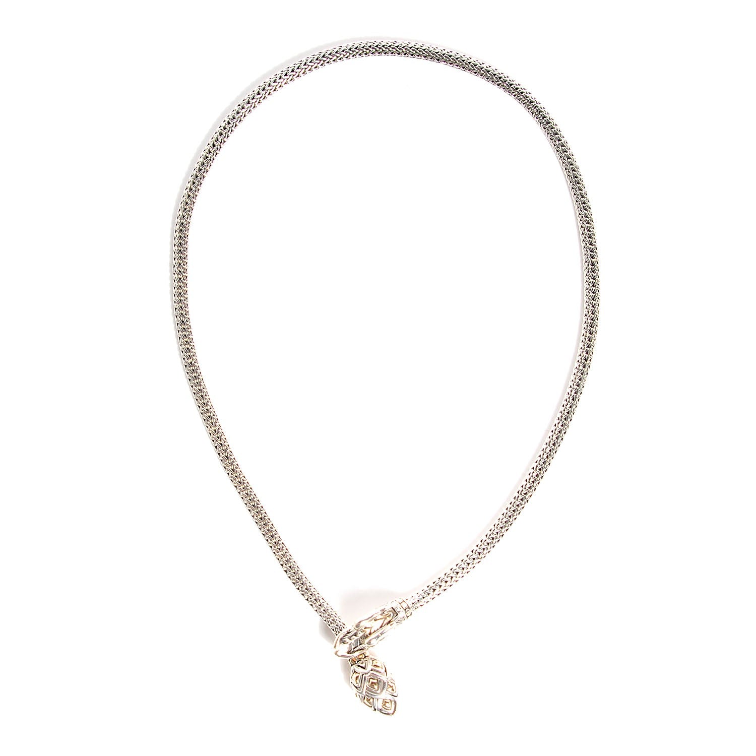John Hardy Sterling Silver 18K Gold 20 inch Legends Naga Dragon Necklace 3 of 6