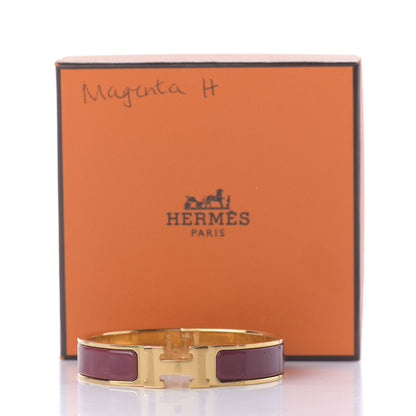 Hermes Enamel Narrow Clic Clac H Bracelet PM Rose de Chine 7 of 7