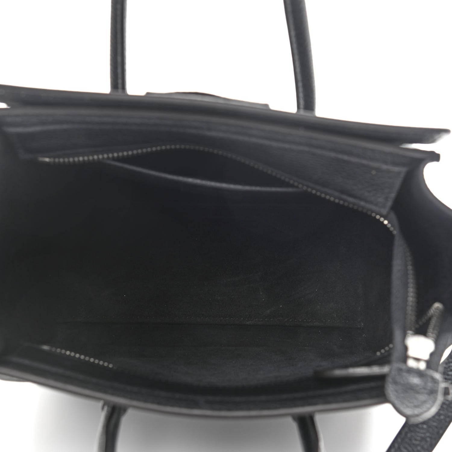Celine Drummed Calfskin Nano Luggage Black 5 of 10