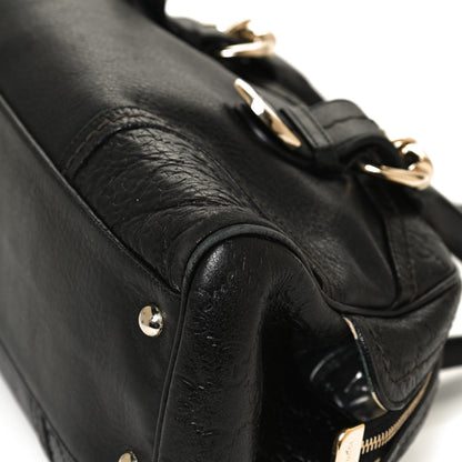 Gucci Calfskin Guccissima Signoria Bowler Bag Black 13 of 14