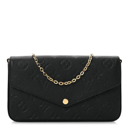 Louis Vuitton Empreinte Pochette Felicie Chain Wallet Black 1 of 13