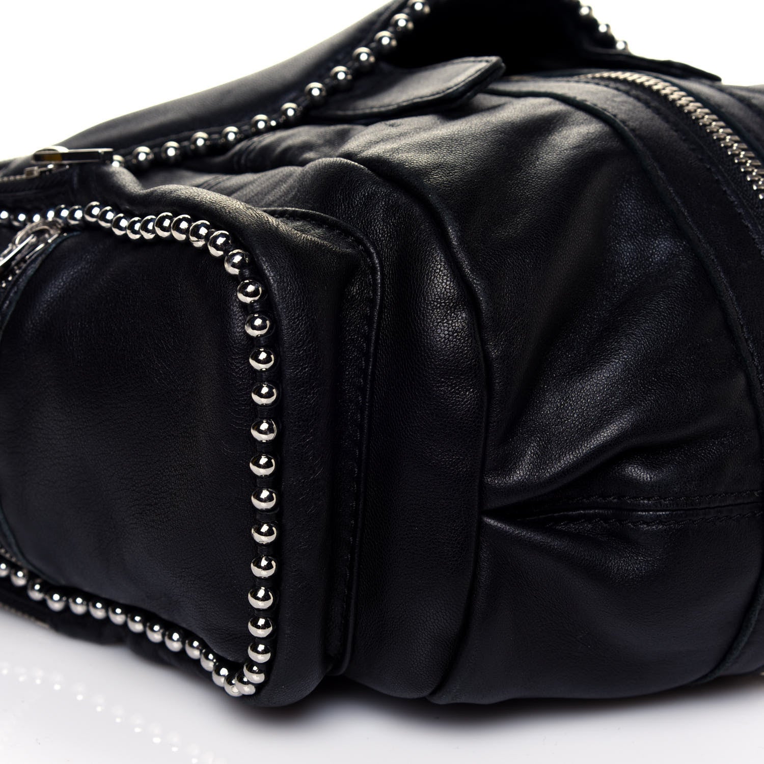 Alexander Wang Lambskin Studded Mini Marti Convertible Backpack Black Rhodium Hardware 8 of 10