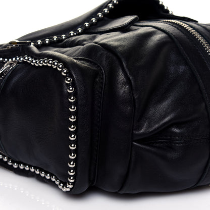 Alexander Wang Lambskin Studded Mini Marti Convertible Backpack Black Rhodium Hardware 8 of 10