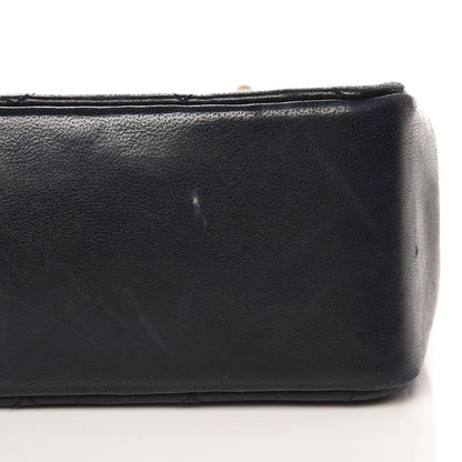 Chanel Lambskin Quilted Medium Double Flap Navy 15 of 18