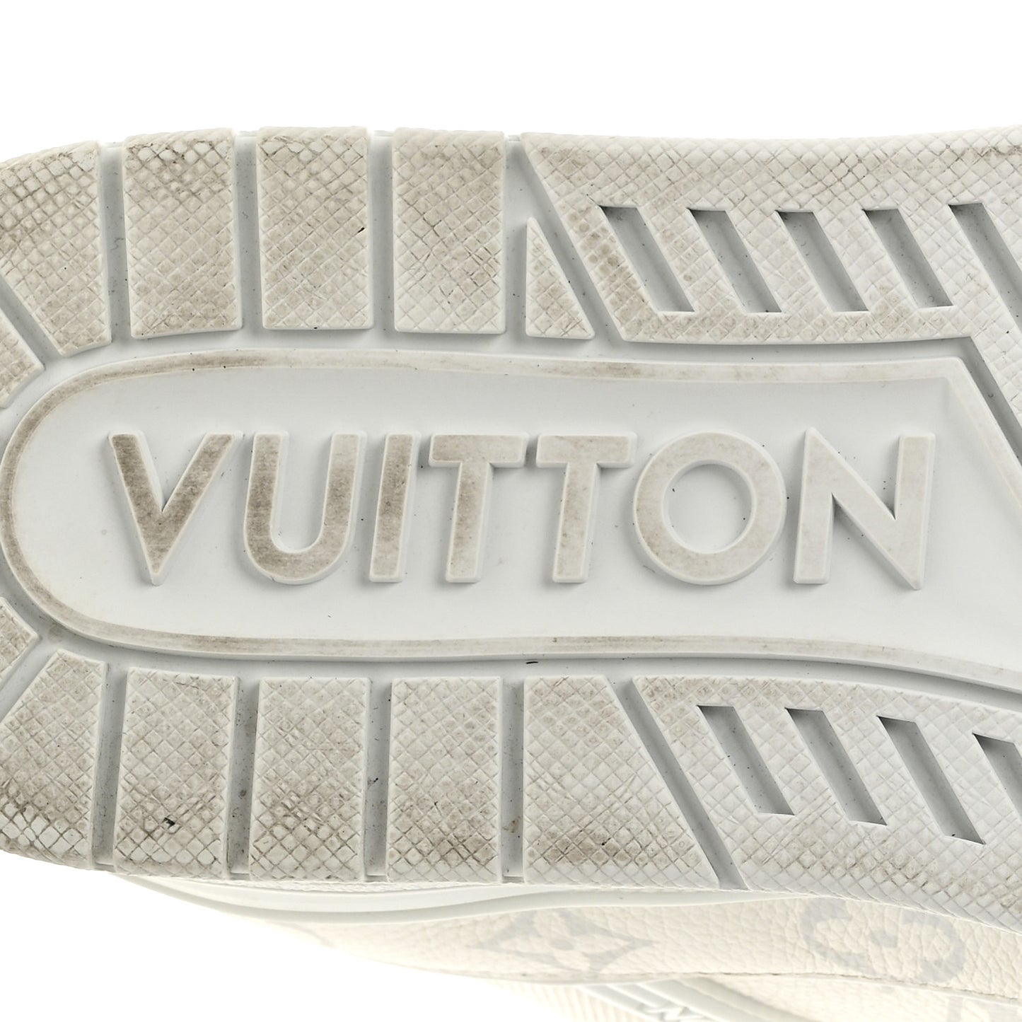 Calfskin Monogram Mens LV Trainer Sneakers 7.5 White