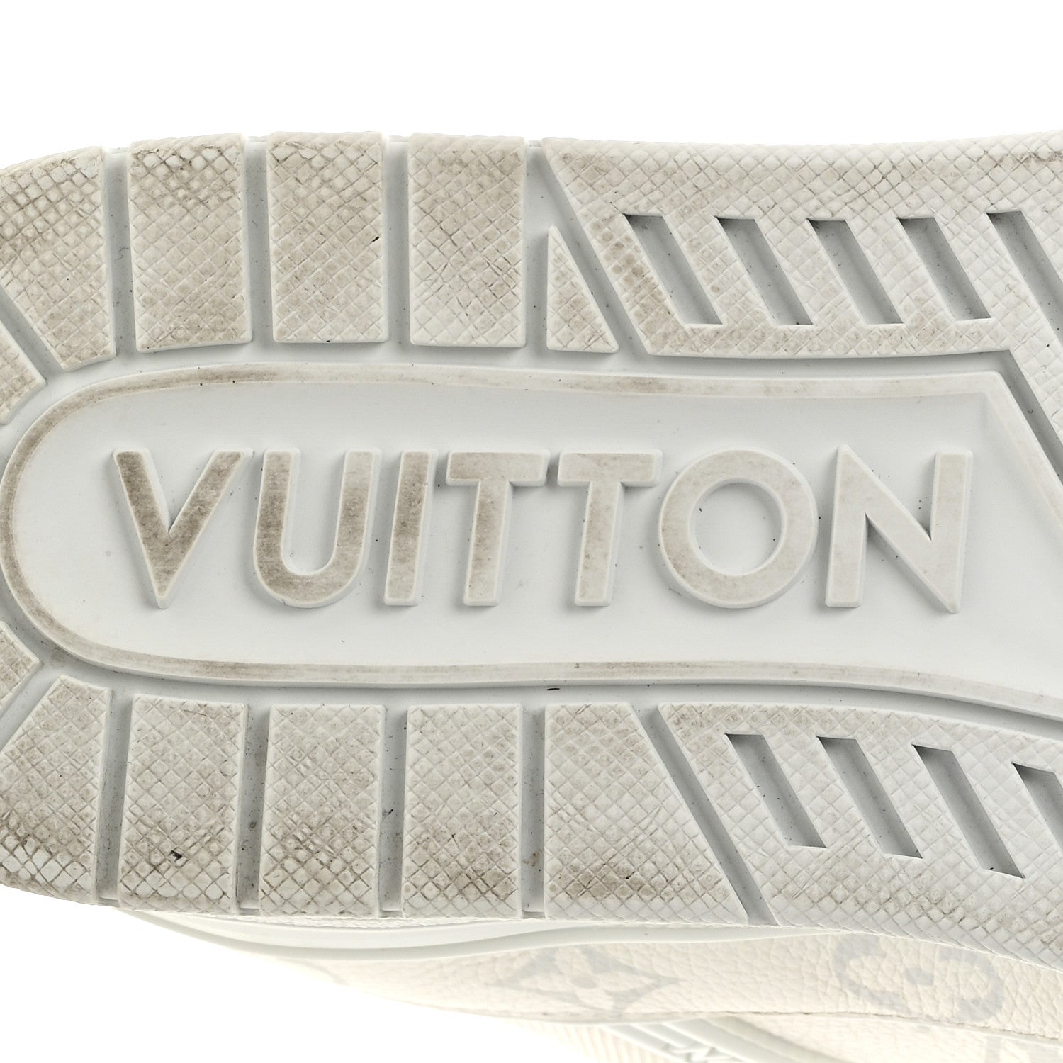 Louis Vuitton Calfskin Monogram Mens LV Trainer Sneakers 7.5 White 8 of 10