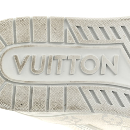 Louis Vuitton Calfskin Monogram Mens LV Trainer Sneakers 7.5 White 8 of 10