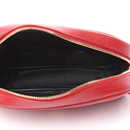 Saint Laurent Grain De Poudre Matelasse Monogram Mini Lou Camera Bag Eros Red 5 of 9