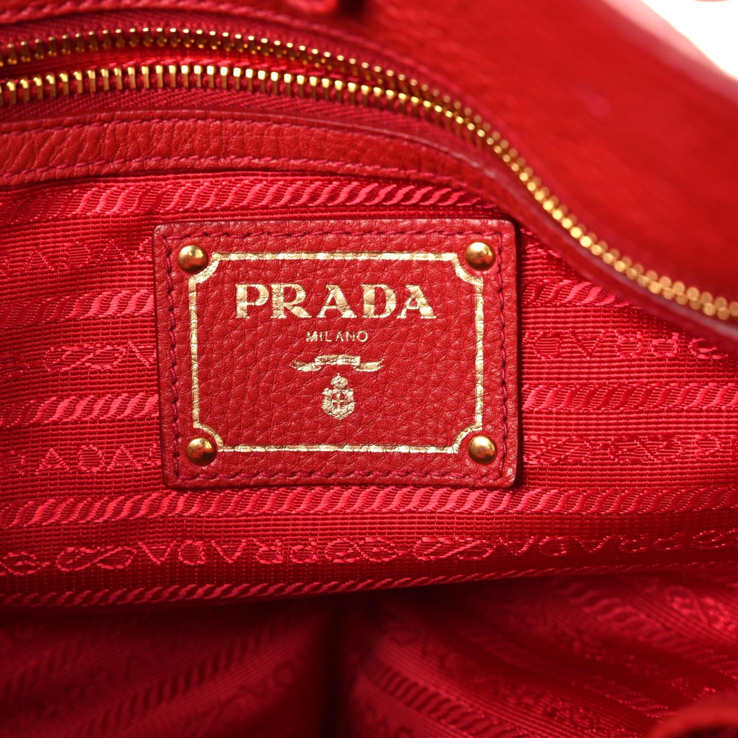 Prada Vitello Daino Tote Rosso 16 of 20