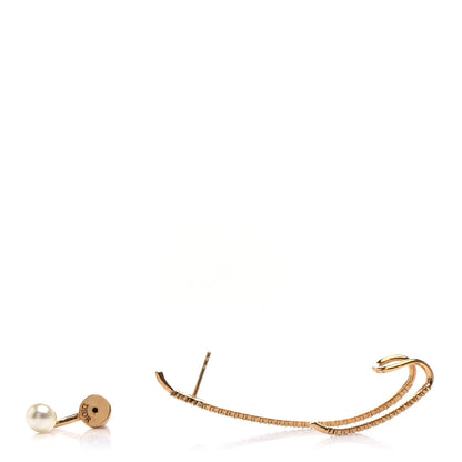 Chanel Pearl CC Long Chain Drop Earrings Gold 7 of 8