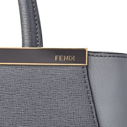 Fendi Vitello Elite Petite 2Jours Tote Grigio Grigio Chiaro 8 of 13