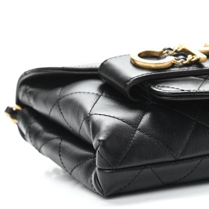 Chanel Calfskin Quilted Enchained Clutch Black 9 of 13