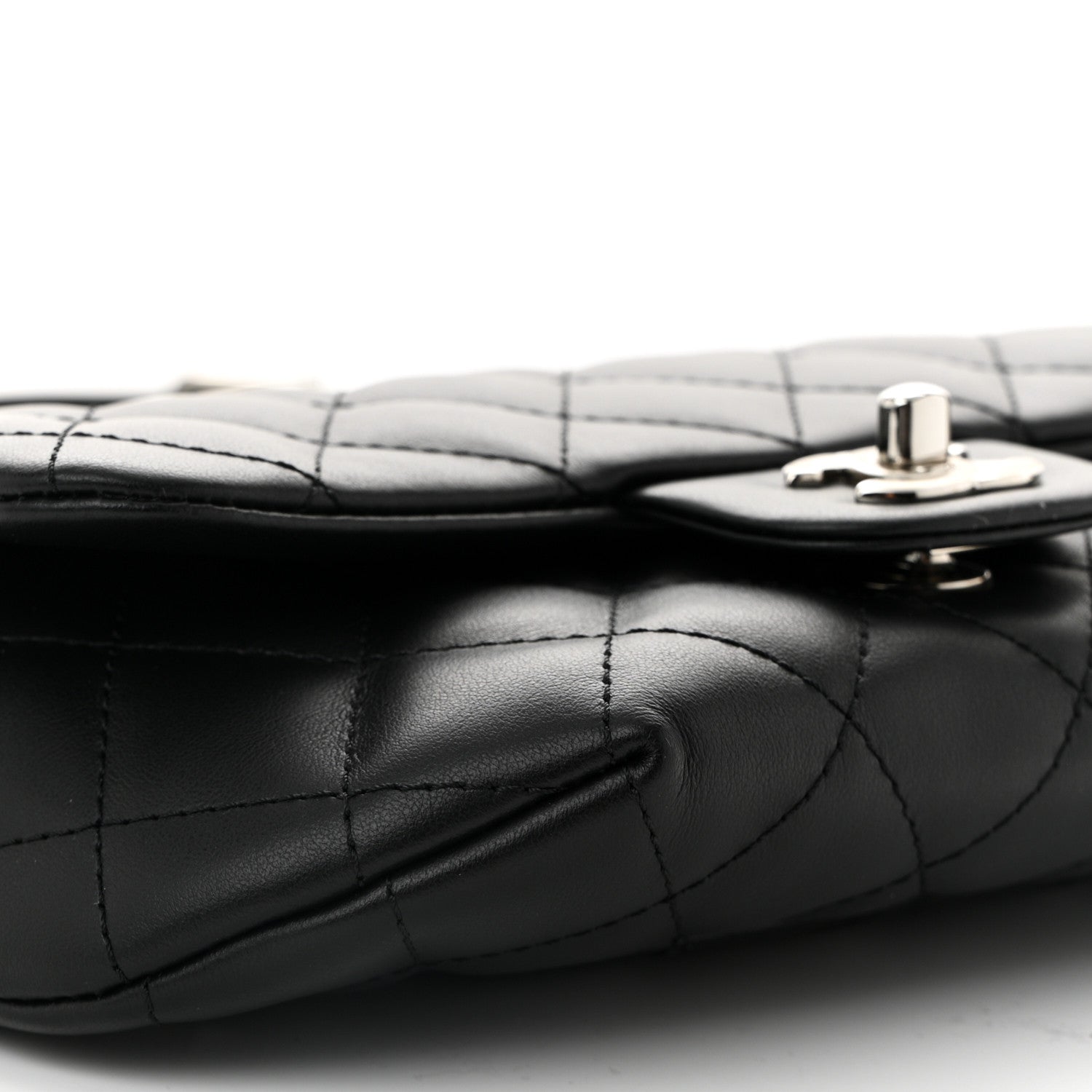 Chanel Calfskin Quilted CC Uniform Flap Belt Bag Black 10 of 12