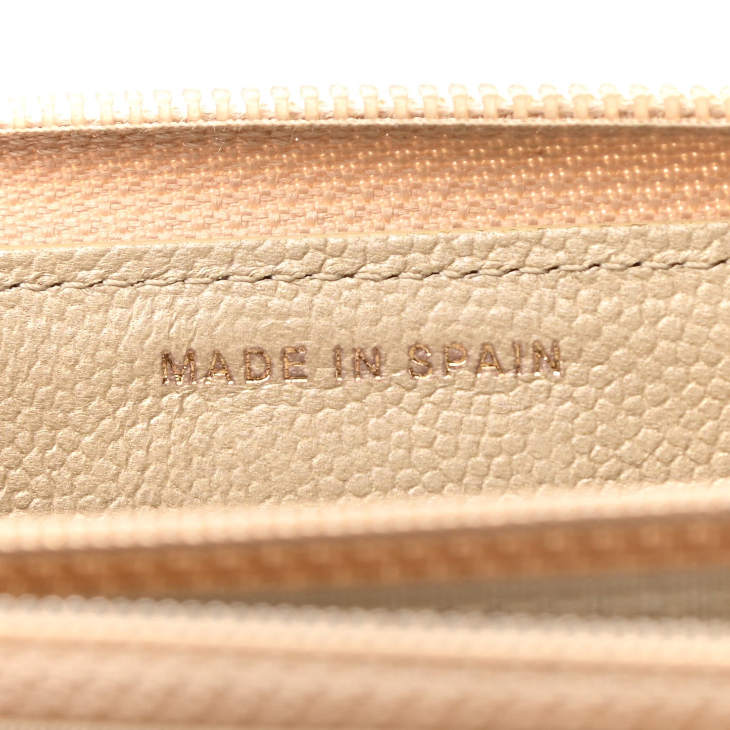 Metallic Caviar Quilted Small Boy Zip Around Wallet Light Gold