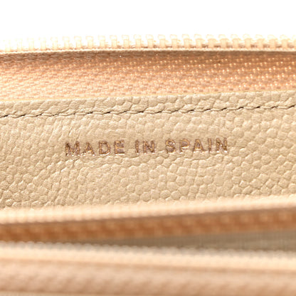 Chanel Metallic Caviar Quilted Small Boy Zip Around Wallet Light Gold 7 of 9