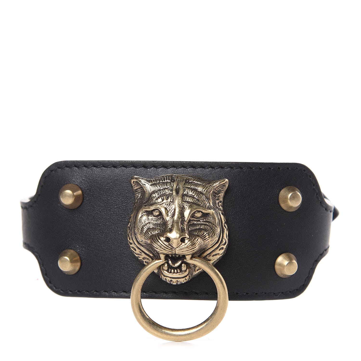 Gucci Calfskin Tiger Bracelet Black 1 of 6