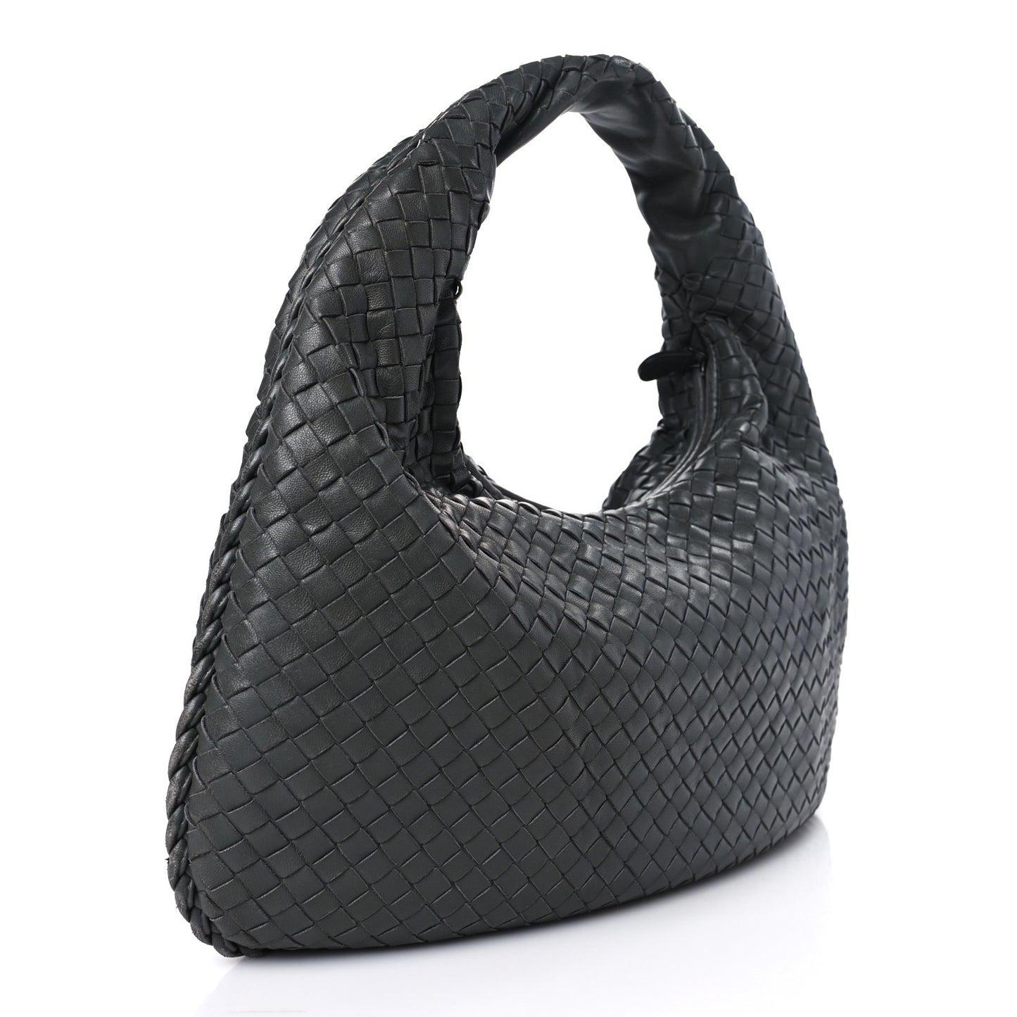 Nappa Intrecciato Large Veneta Hobo Grey