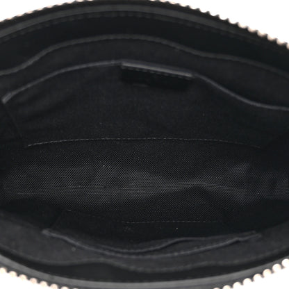 Gucci GG Supreme Monogram Web Small Flat Messenger Bag Black Grey 5 of 10