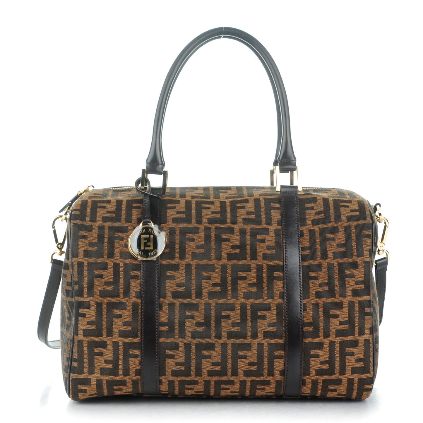 Zucca Medium Convertible Boston Satchel Tobacco Brown
