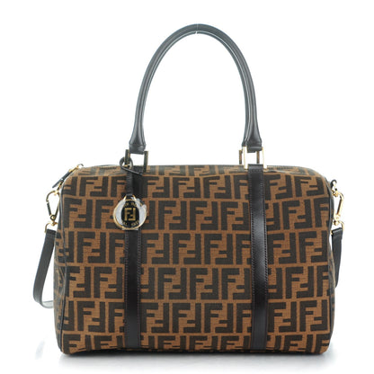 Fendi Zucca Medium Convertible Boston Satchel Tobacco Brown 1 of 7
