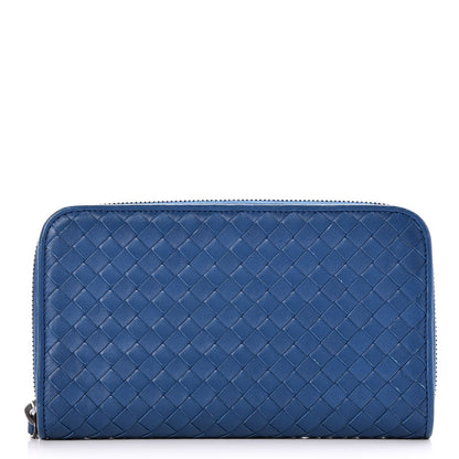 Bottega Veneta Nappa Intrecciato Zip Around Wallet Electrique 1 of 9
