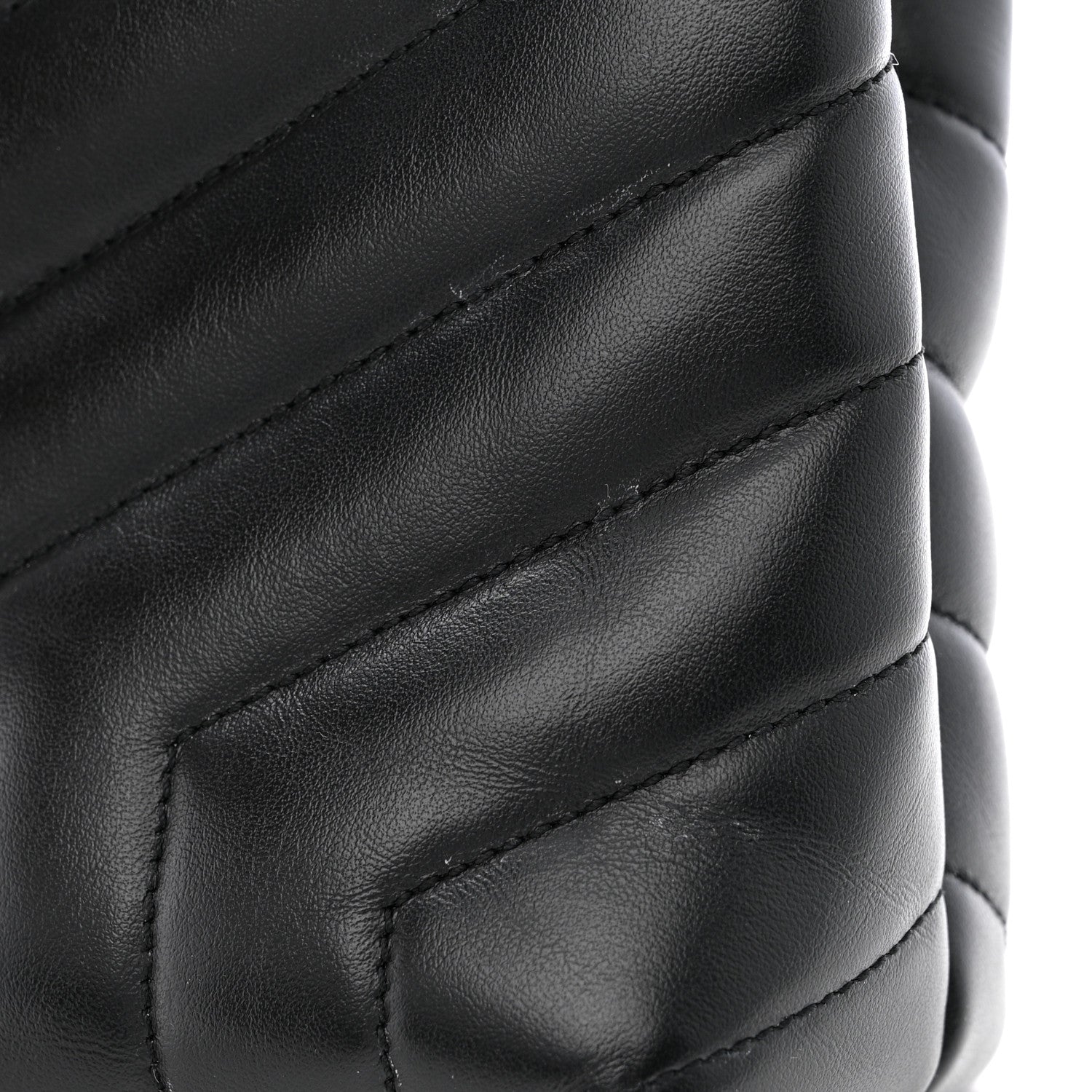 Saint Laurent Calfskin Y Quilted Monogram Small Loulou Chain Satchel Black 11 of 14