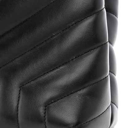 Saint Laurent Calfskin Y Quilted Monogram Small Loulou Chain Satchel Black 11 of 14