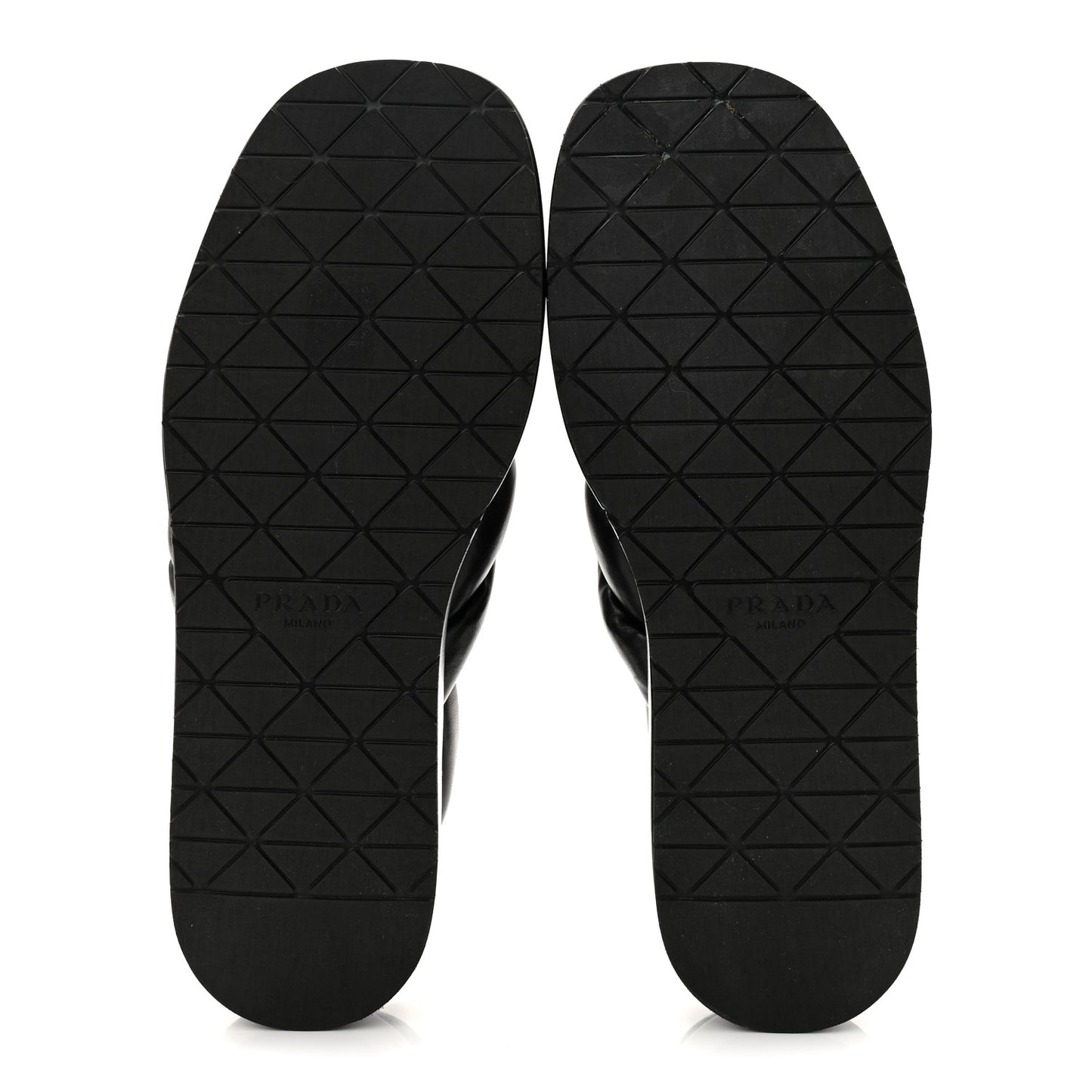 Nappa Soft Padded Platform Slingback Thong Sandals 41 Black