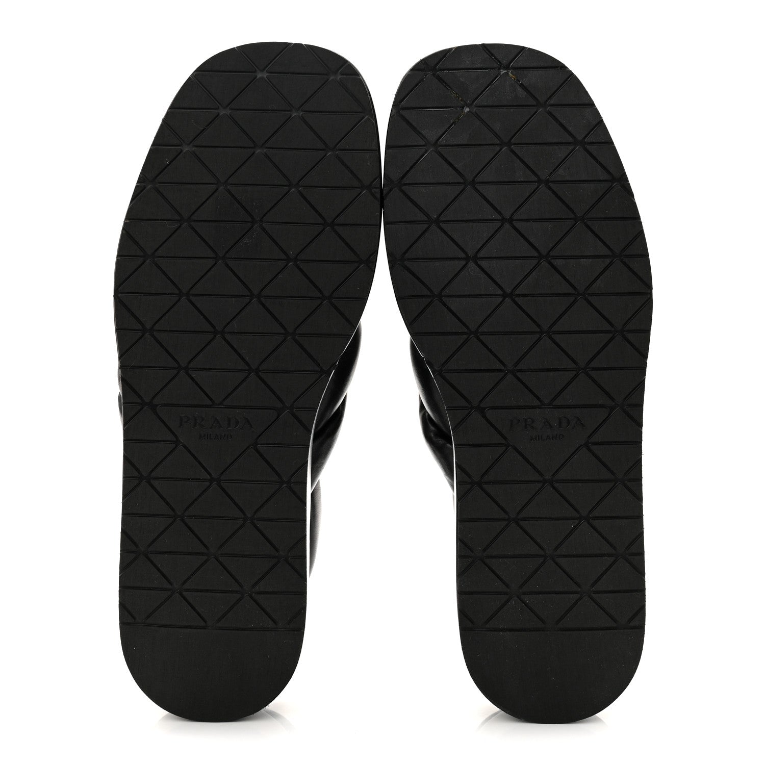 Prada Nappa Soft Padded Platform Slingback Thong Sandals 41 Black 6 of 9