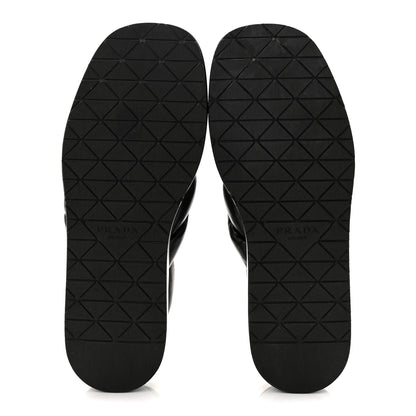 Prada Nappa Soft Padded Platform Slingback Thong Sandals 41 Black 6 of 9