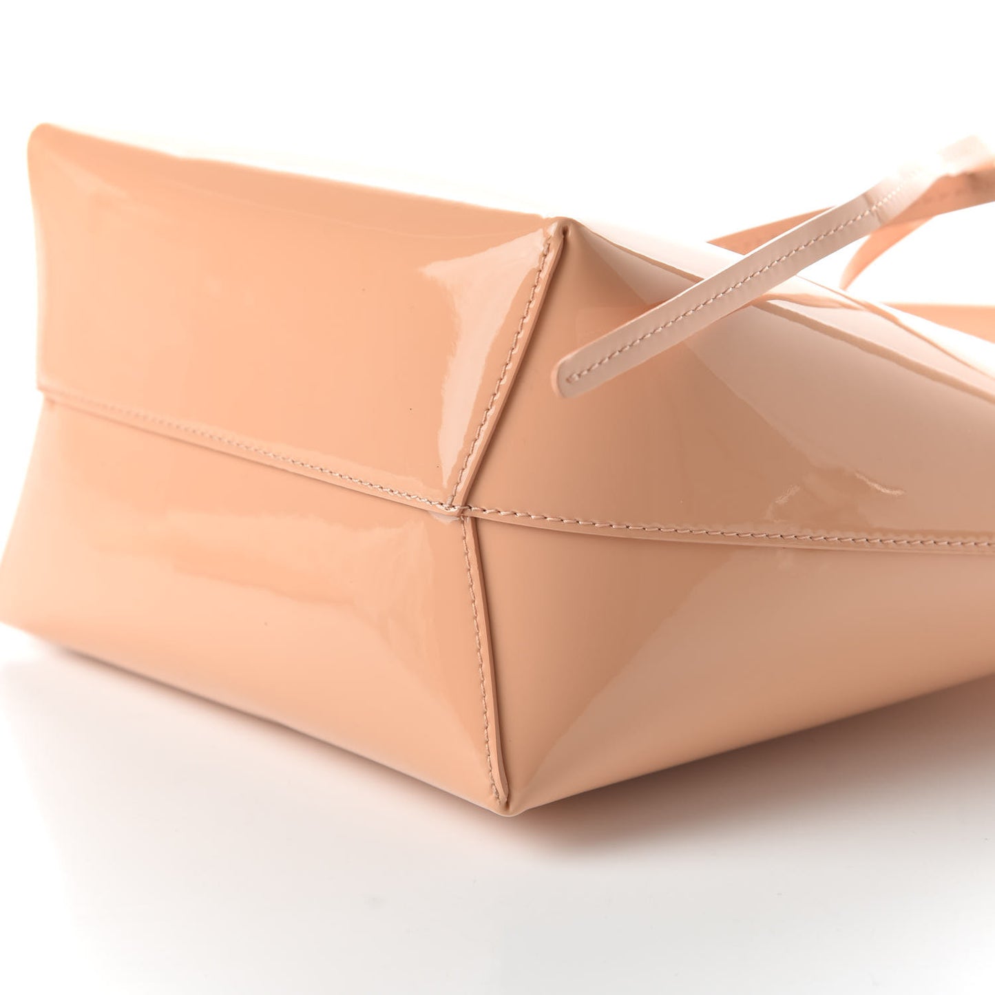 Patent Calfskin Mini Bucket Bag Rosa