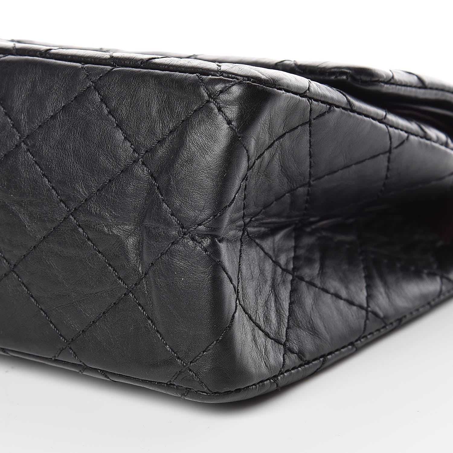 Chanel Aged Calfskin Quilted 2.55 Reissue 225 Flap Black 9 of 13