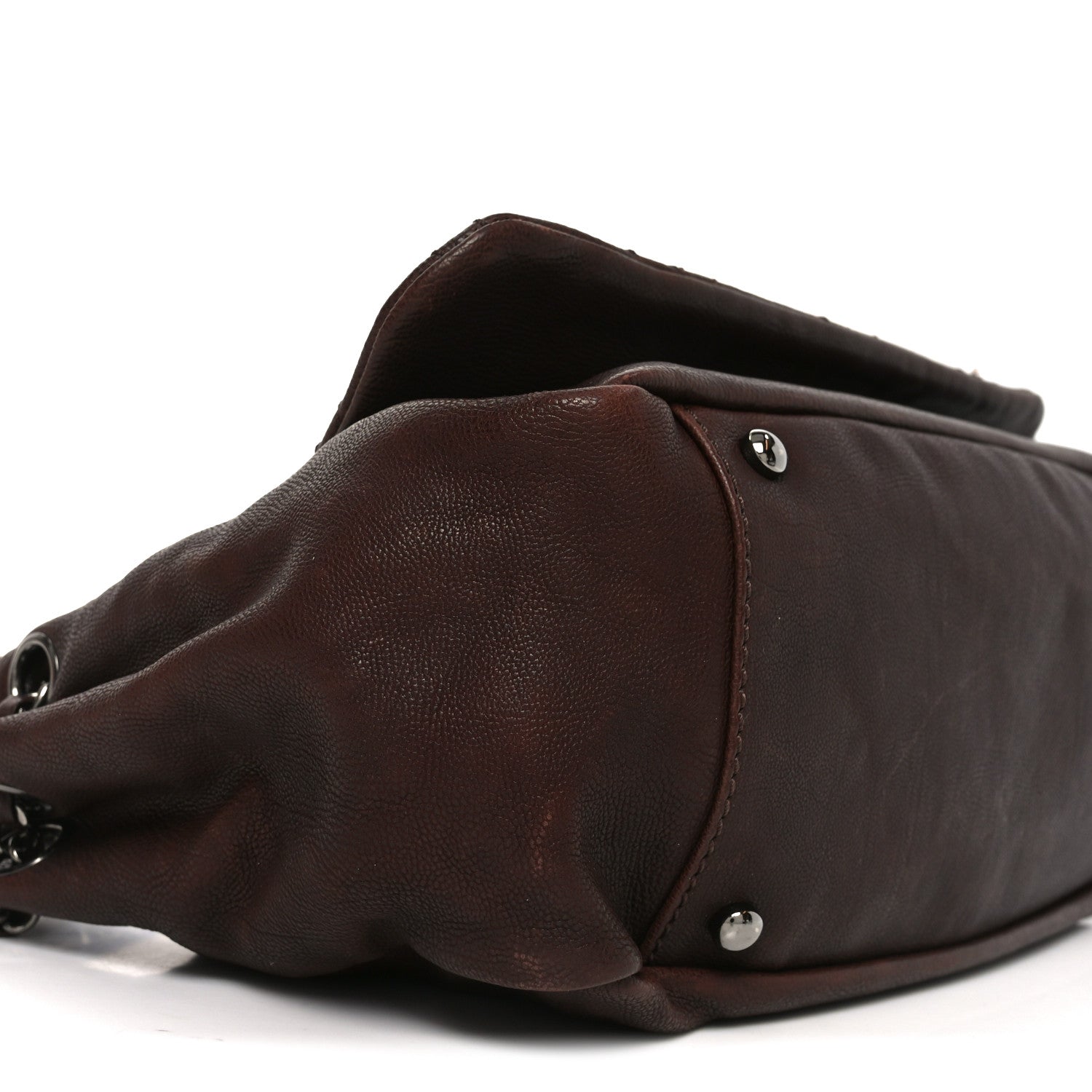 Chanel Calfskin Diamond Stitch Accordion Flap Brown 9 of 11