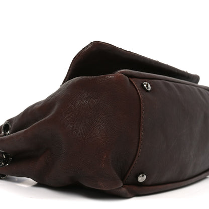 Chanel Calfskin Diamond Stitch Accordion Flap Brown 9 of 11