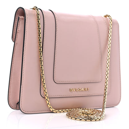 Bulgari Calfskin Small Serpenti Forever Snake Strap Crossbody Bag Light Pink 4 of 13