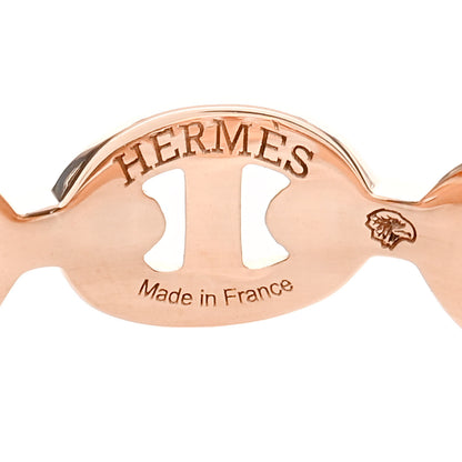 Hermes 18K Rose Gold PM Chaine d'Ancre Enchainee Ring 53 6.5 4 of 5