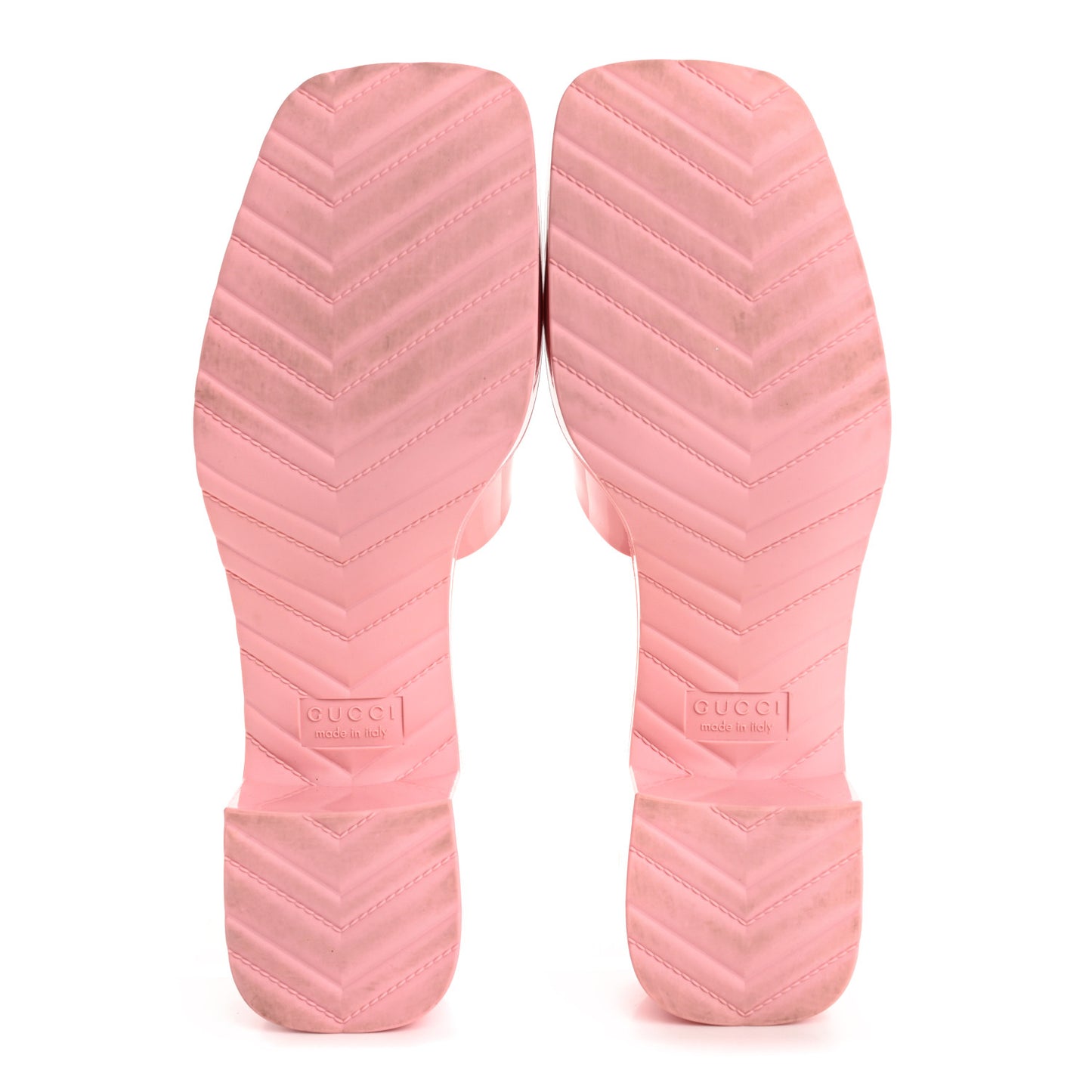 Rubber Gucci Logo Womens Platform 20/60mm Slide Sandals 40 Wild Rose