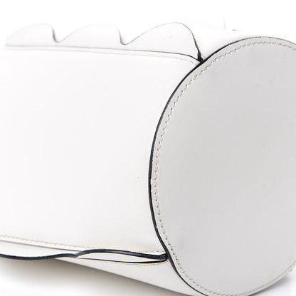Miu Miu Calfskin Scalloped Bucket Bag White 8 of 14