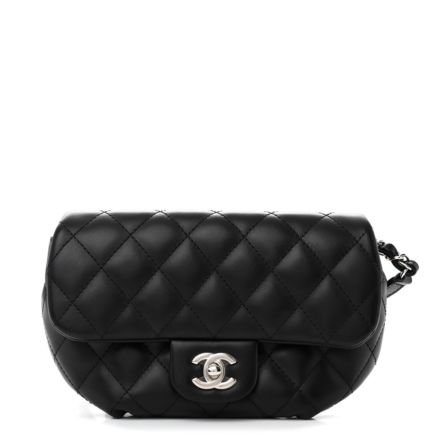 Chanel Calfskin Quilted CC Uniform Flap Belt Bag Black 1 of 12