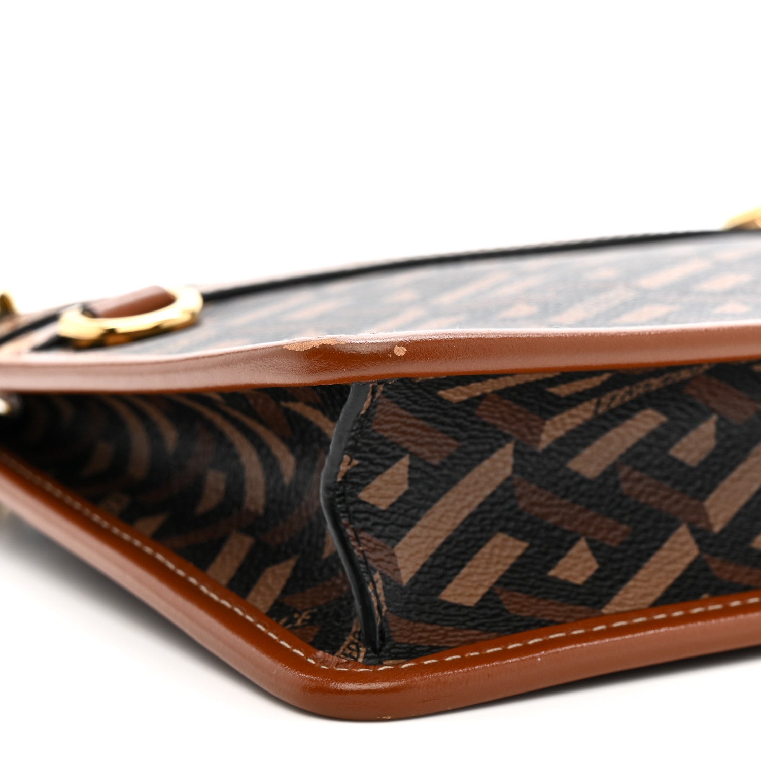 Versace Coated Canvas Medium La Greca Signature Pouch Black Caramel 8 of 12
