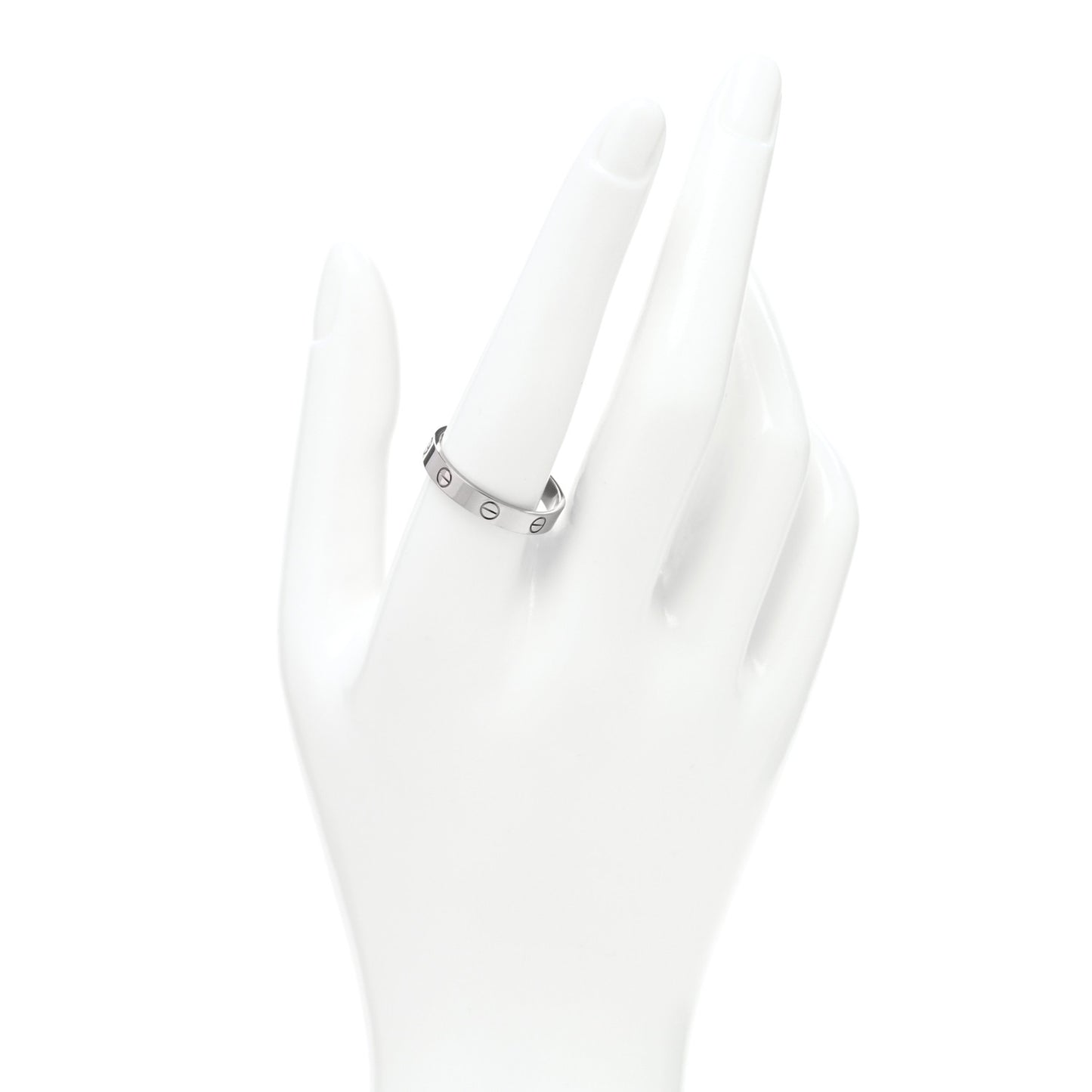 18K White Gold 3.5mm LOVE Wedding Band Ring 61 9.5