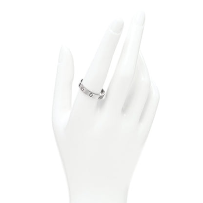 Cartier 18K White Gold 3.5mm LOVE Wedding Band Ring 61 9.5 2 of 5